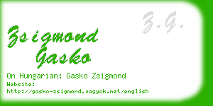 zsigmond gasko business card